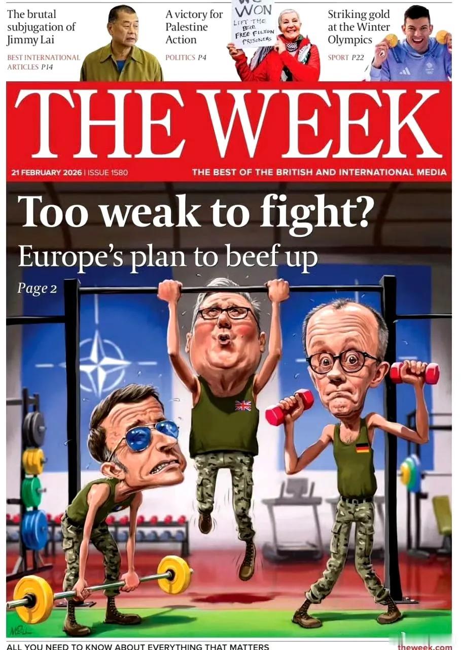 英国《THEWEEK》杂志最新一期封面对欧洲三个跃跃欲试与俄罗斯进行直接军事对