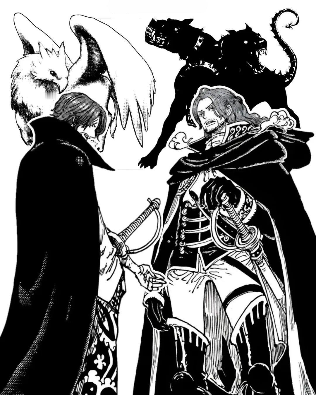 【香克斯的佩剑！吃了恶魔果实？】本周情报补充：香克斯与夏姆洛克并肩站立和对话，看