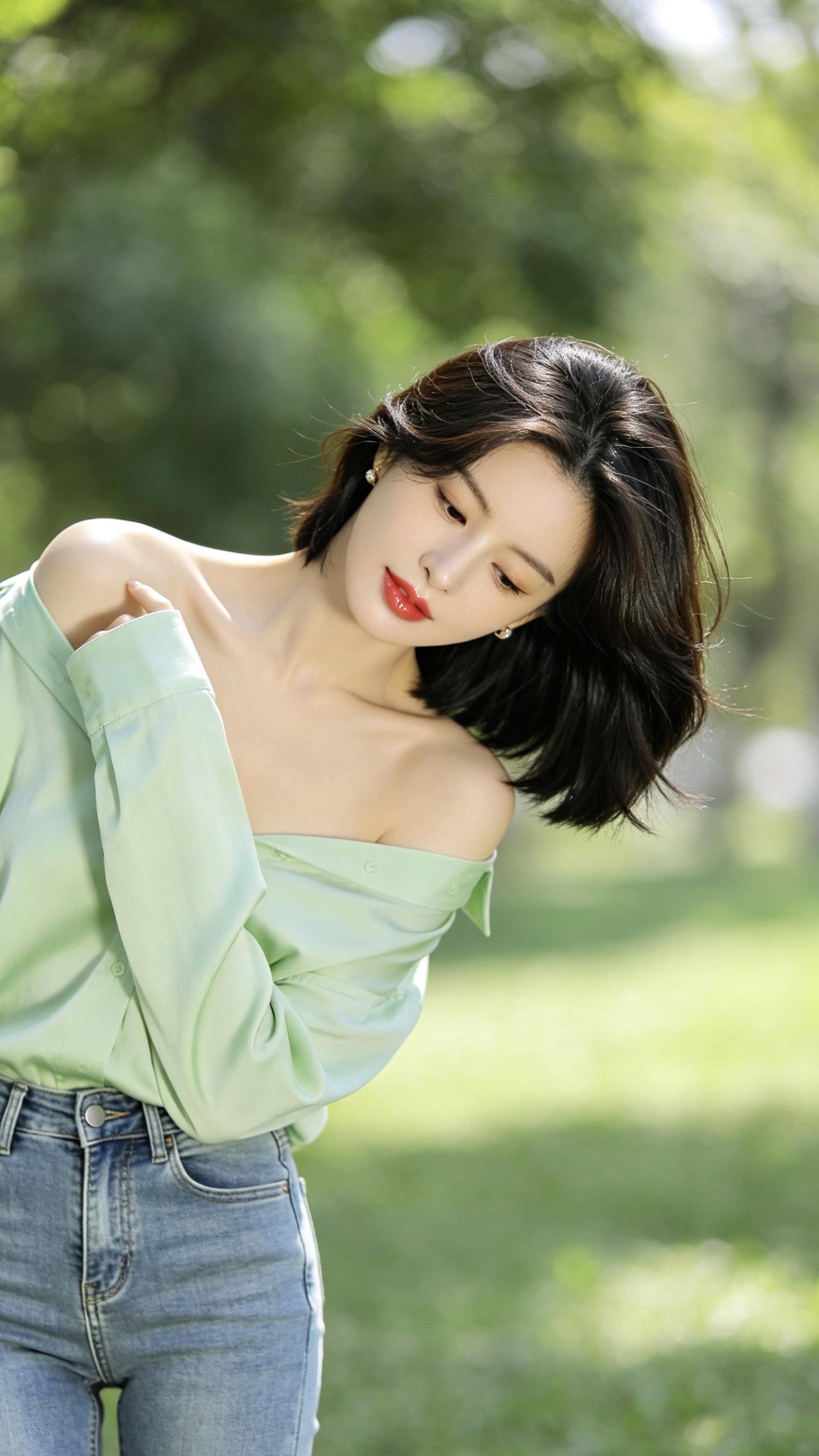 是谁把夏天的氛围感拿捏了温柔甜美又甜又欲松弛感美女户外随拍