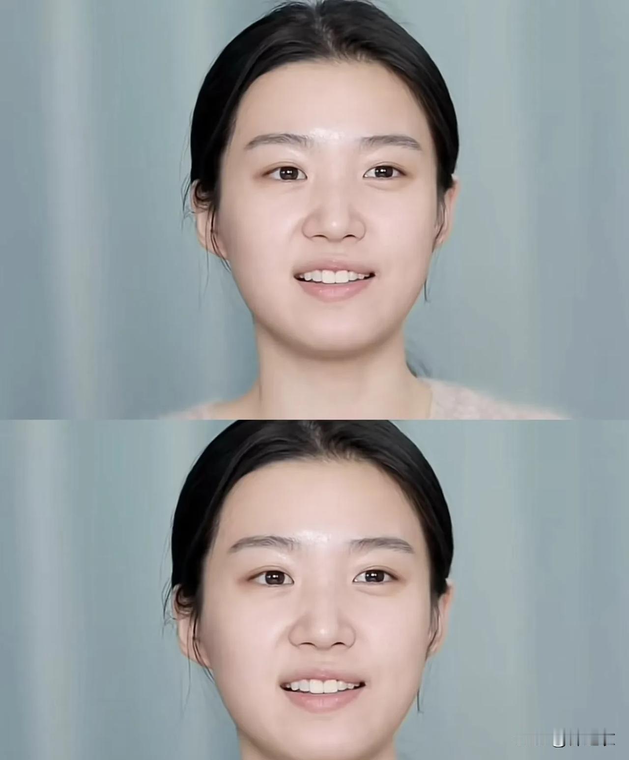 卢昱晓的的素颜照很多，其实她长得也挺漂亮的，而且她的脸一点都不大，只是上镜胖十斤
