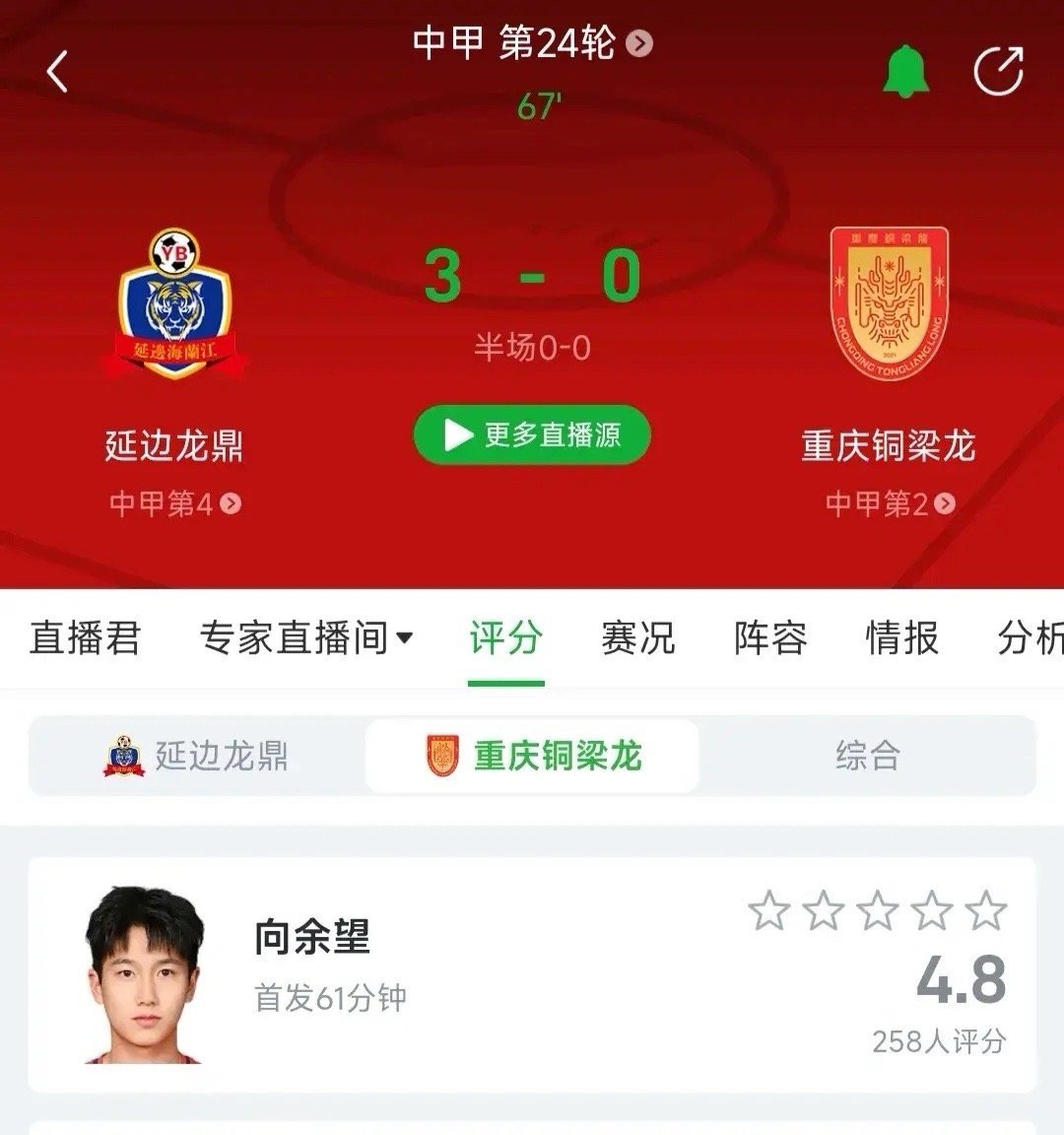彻底崩盘！重庆铜梁龙这下想要冲超难了！客场挑战延边龙鼎，这场比赛重庆铜梁龙不容有