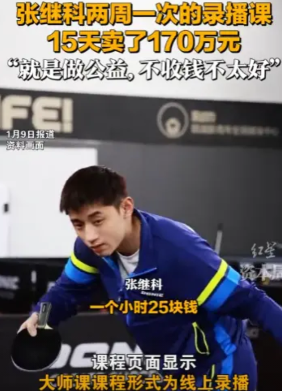 张继科的黑粉帮了他大忙了！张继科2024年搞了个乒乓球大师课，64节课，只要