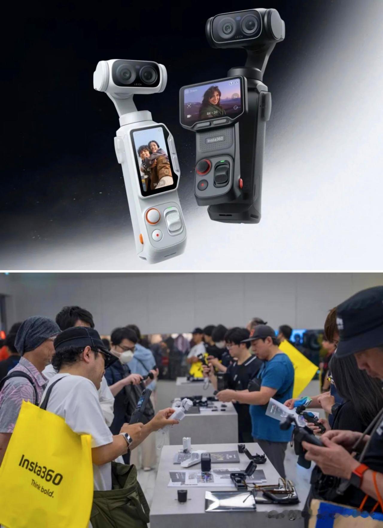 中国运动相机品牌影石Insta360，近期在日本掀起了抢购热潮。今年4月大疆