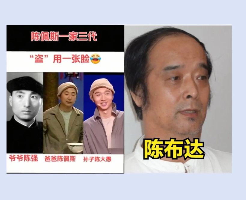 现在最郁闷的估计就是陈佩斯的哥哥吧祖孙三代共用一张脸居然没有我嫡长子陈布