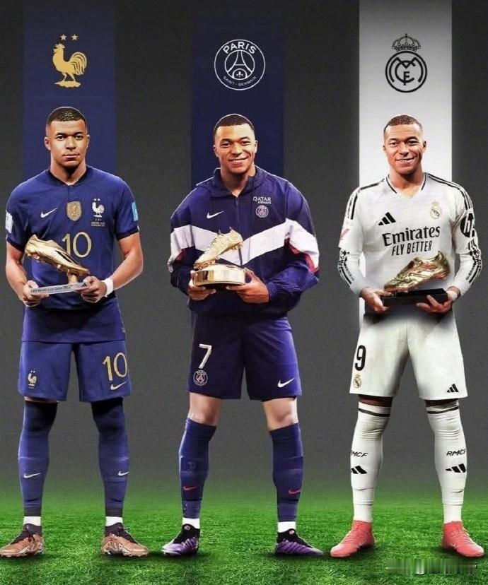 强如梅西和C罗也没有做到，姆巴佩包揽三大金靴成为足坛历史第一人!上赛季姆巴佩