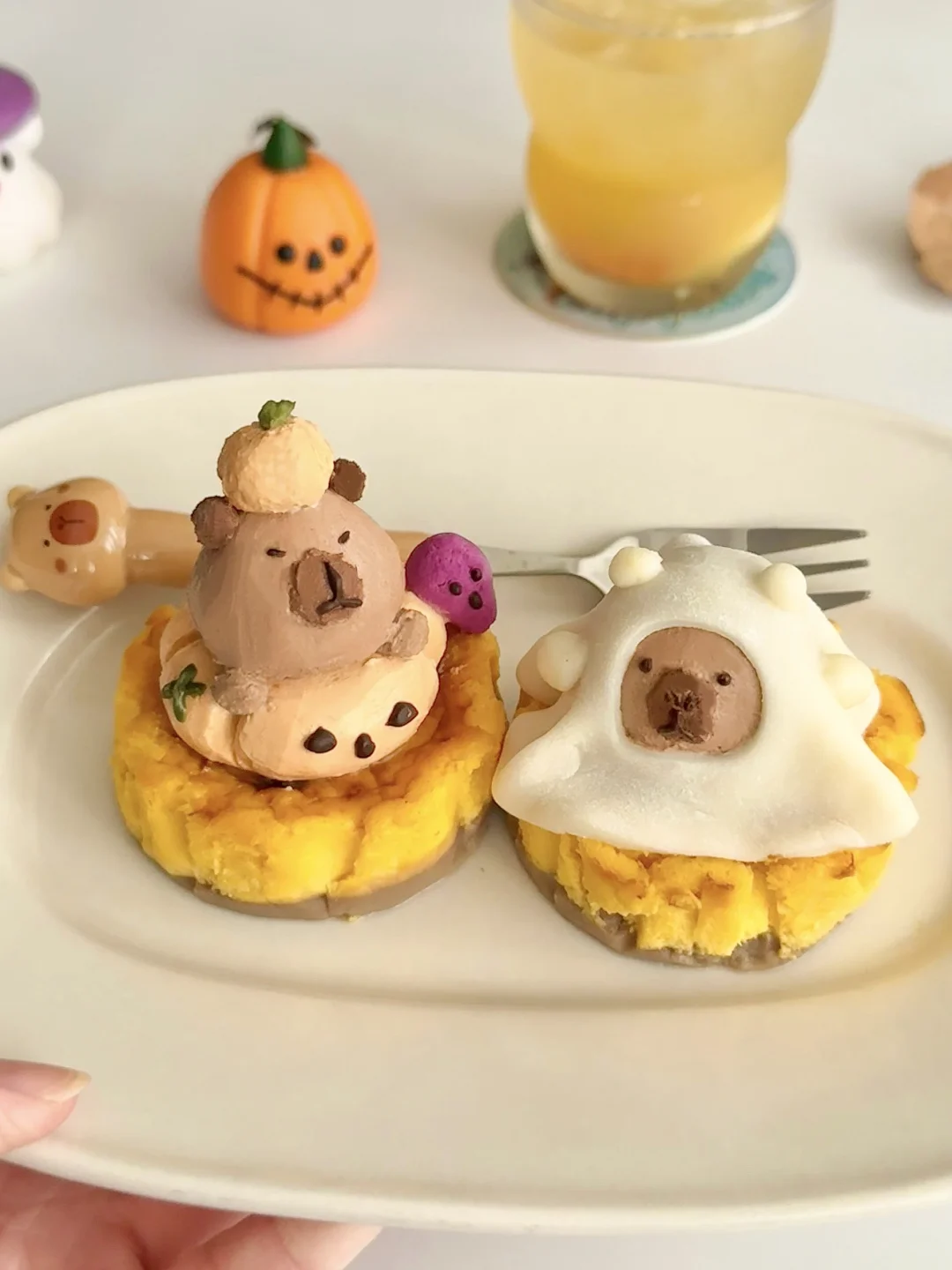 🎃卡皮巴拉南瓜栗子巴斯克蛋糕