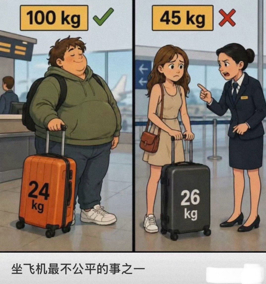 坐飞机最不公平的事之一​​​