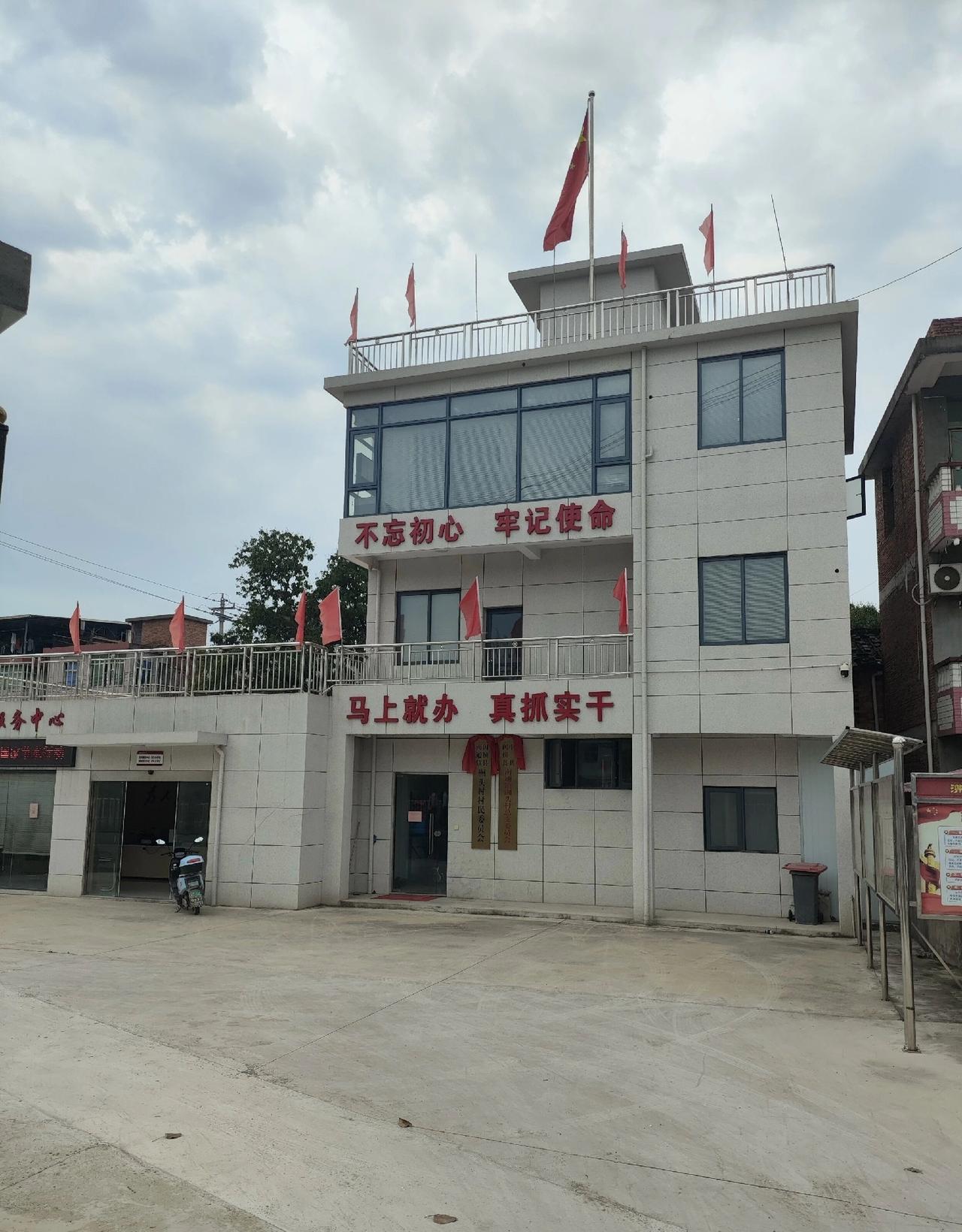 这村委会是民房改的吗？看看这个大门也太小了，搬个东西感觉都不是很方便，而且整体
