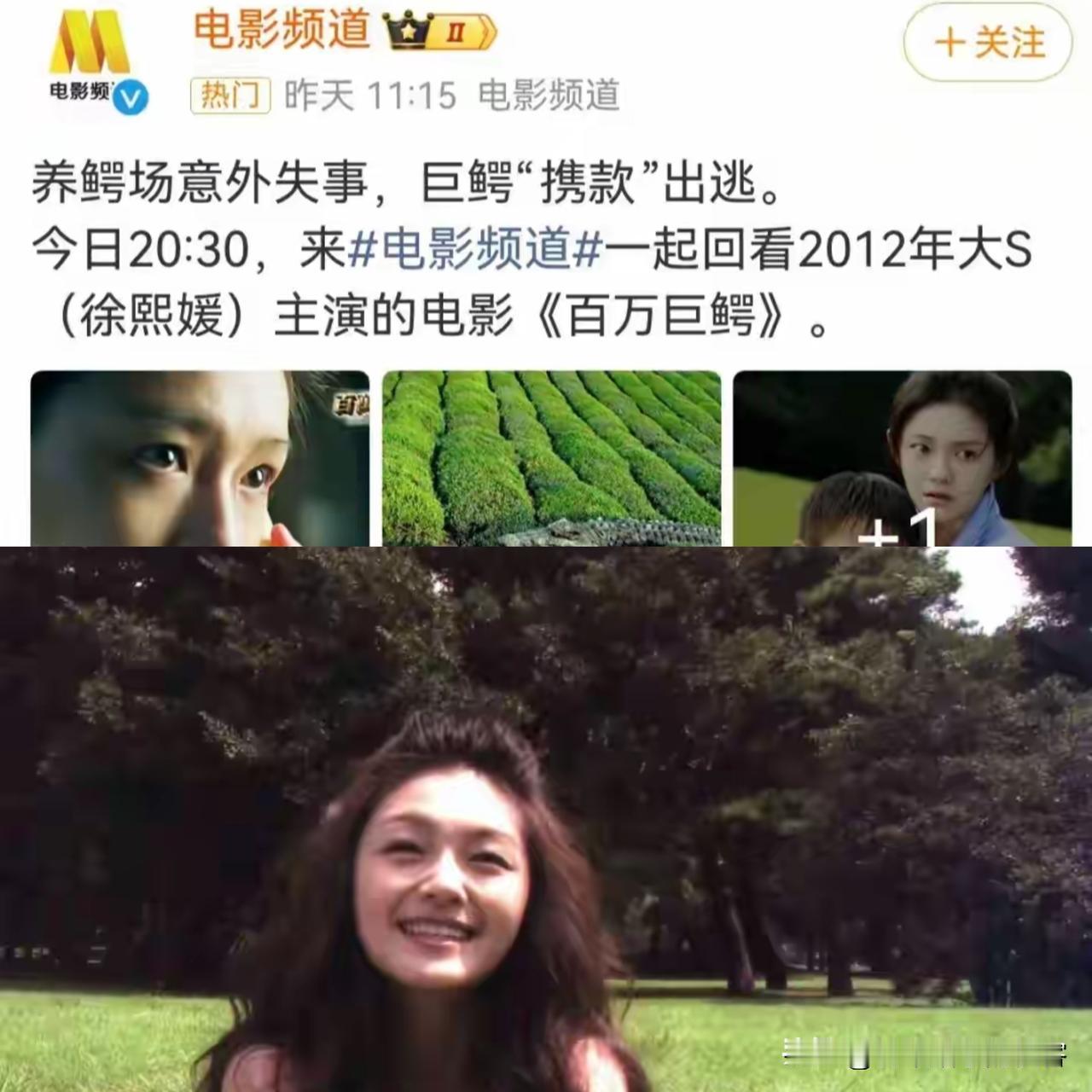 突然理解央妈了，虽然大S走的匆忙，但是我敢确定一件事，那就是大S作为一个电影