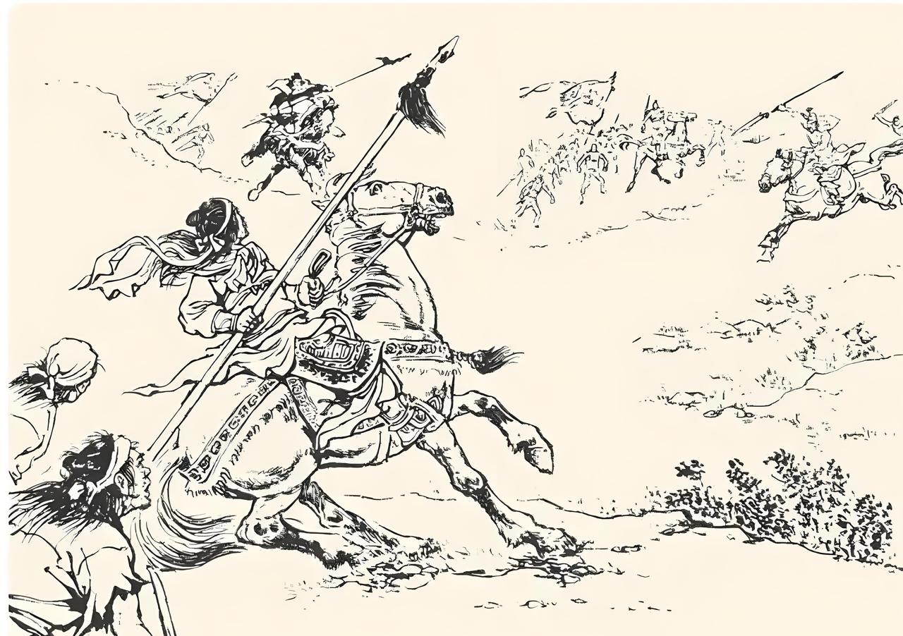 三国演义连环画：这员大将是谁？竟然使关羽和张飞一起杀来！其武力值可在前十吧？