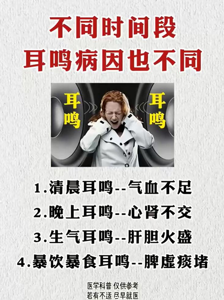 你是早上还是夜里耳鸣？对应病因大不同