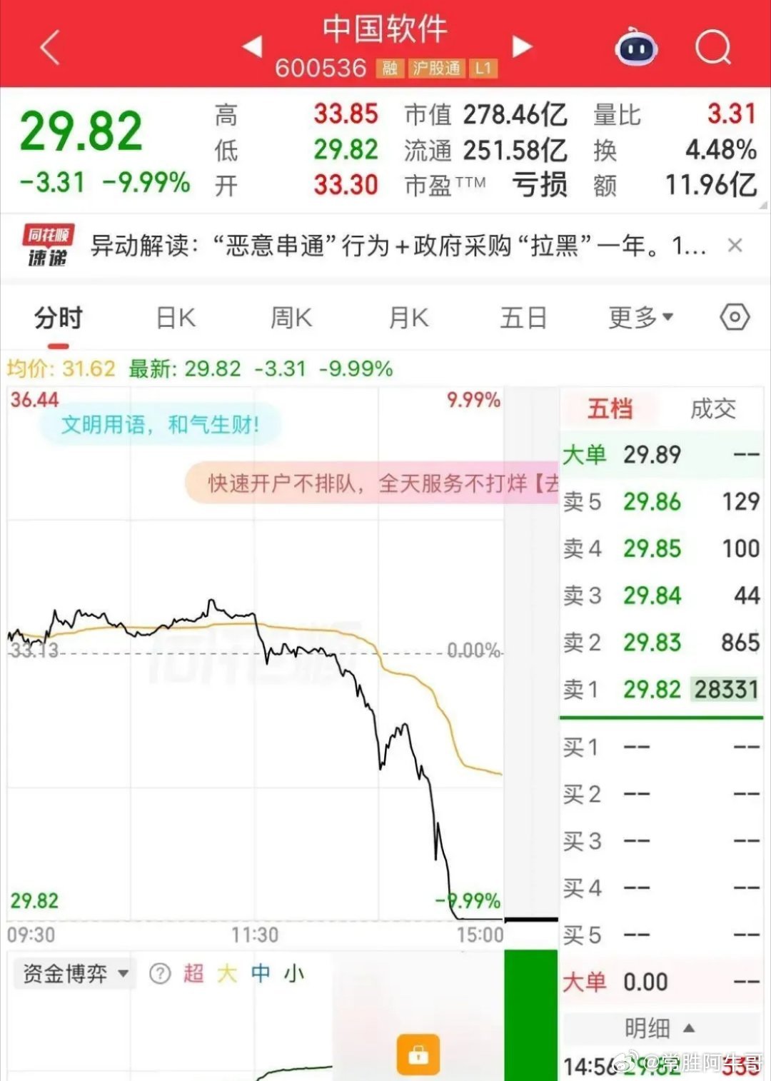两只股票前脚还在跌，后脚公司公告就出来了，散户这时候才知道发生了什么，心里那种憋