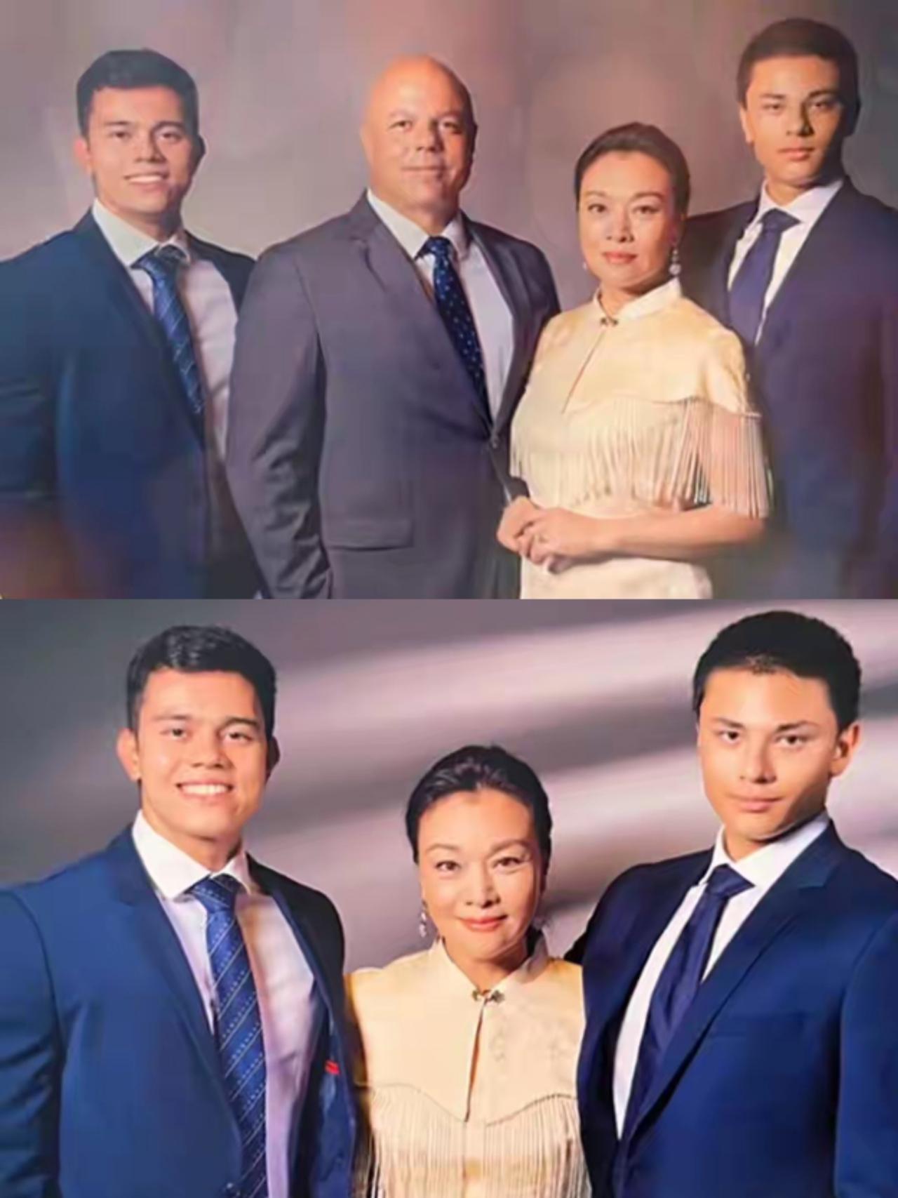 看了史可一家四口的温馨同框后，我发现：史可的两个儿子，一个长得像爸爸，一个长