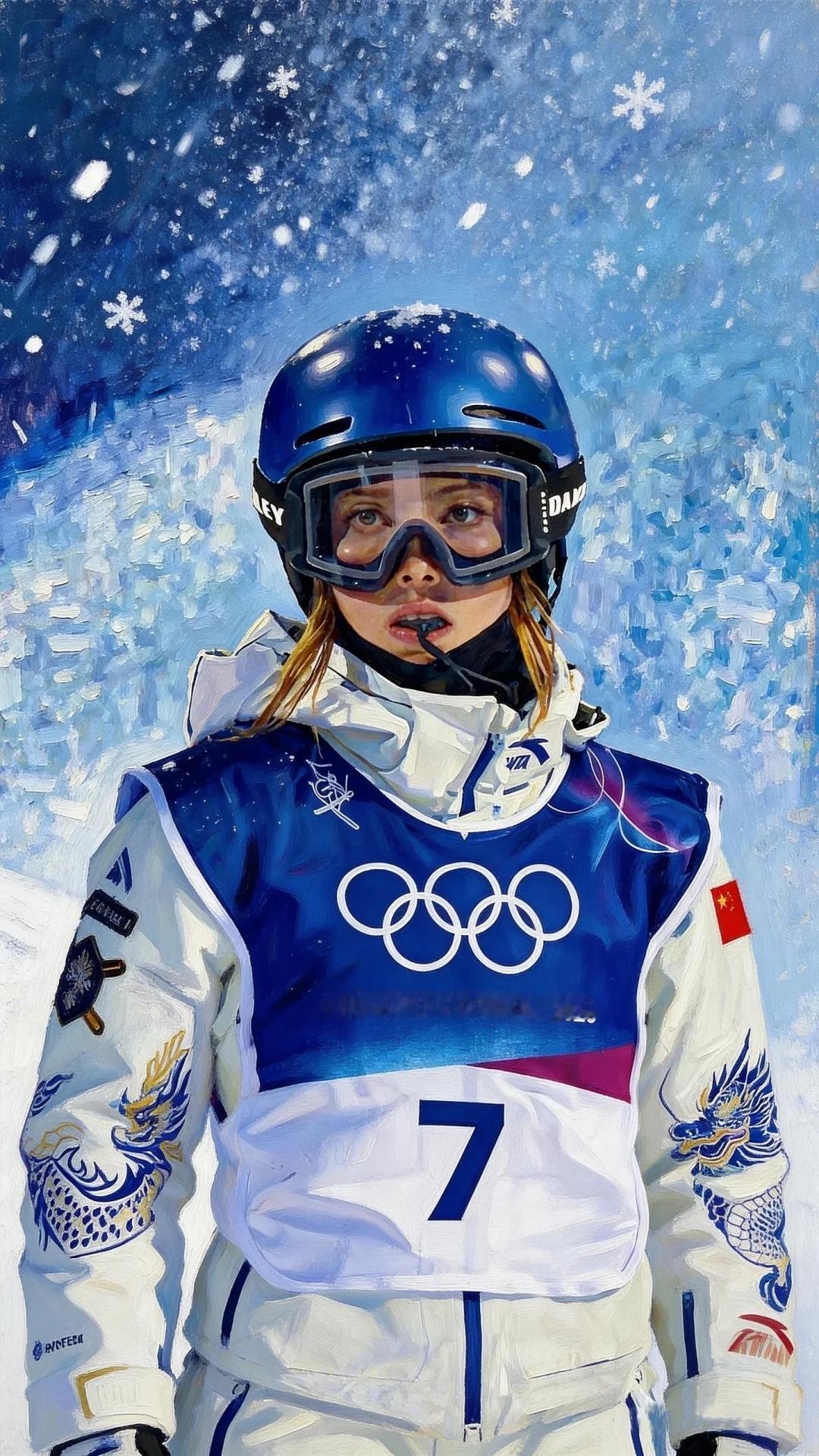 谷爱凌回应冬奥神图出圈哈哈哈哈，我准备让千问帮我赏析一下这张照片。“这是一张以