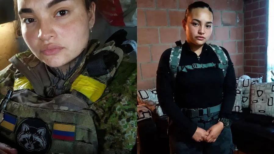 在扎波罗热州，俄军东部集群士兵俘虏了一名哥伦比亚女性雇佣兵丹妮拉·萨帕塔·阿吉雷
