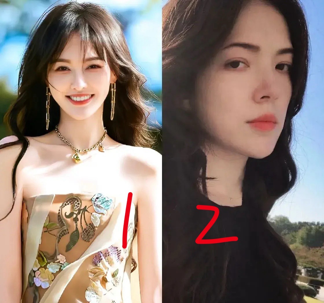 左边邱泽前女友唐嫣，右边是邱泽老婆许玮甯，一个41岁，甜美灵动，自带偶像剧女主光
