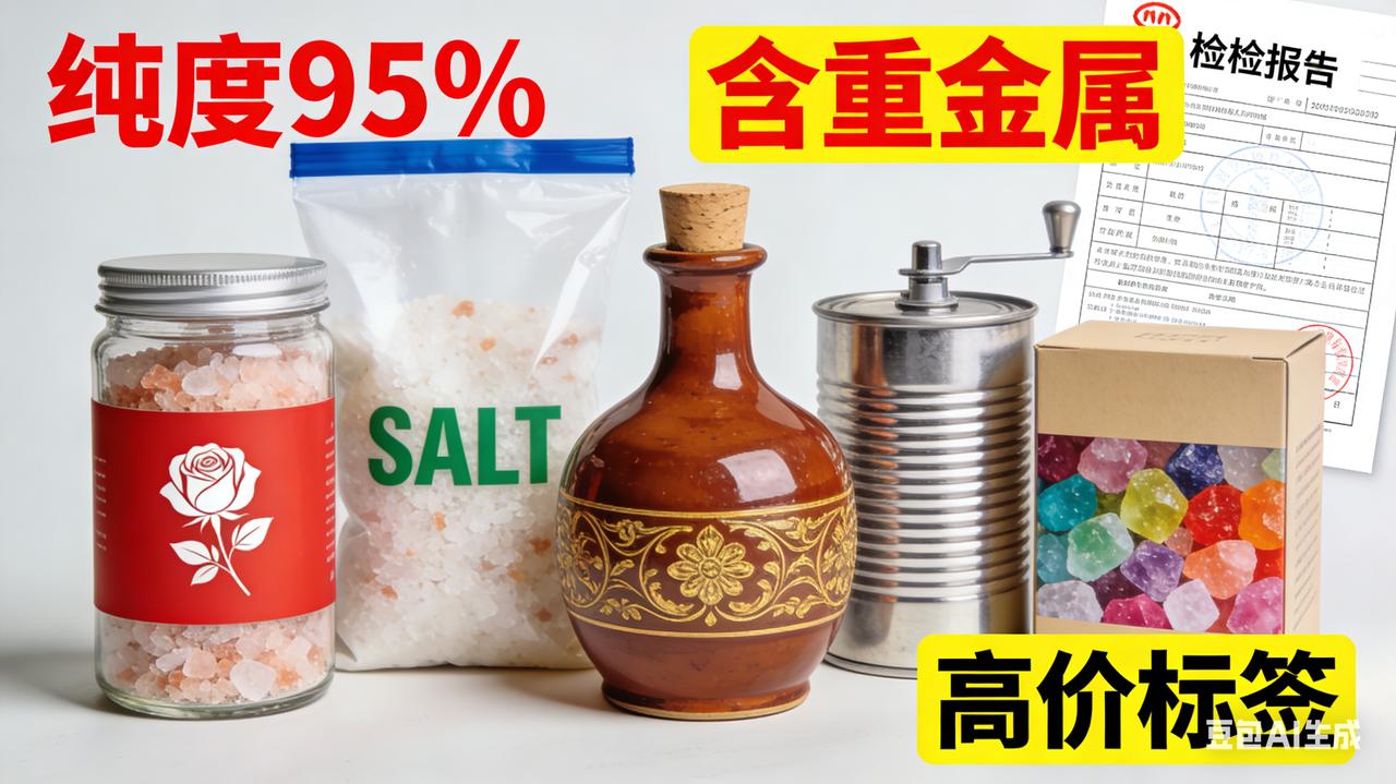 5款玫瑰盐全不合格：纯度仅95%，含重金属还卖天价央视怒批！又一网红产品暴