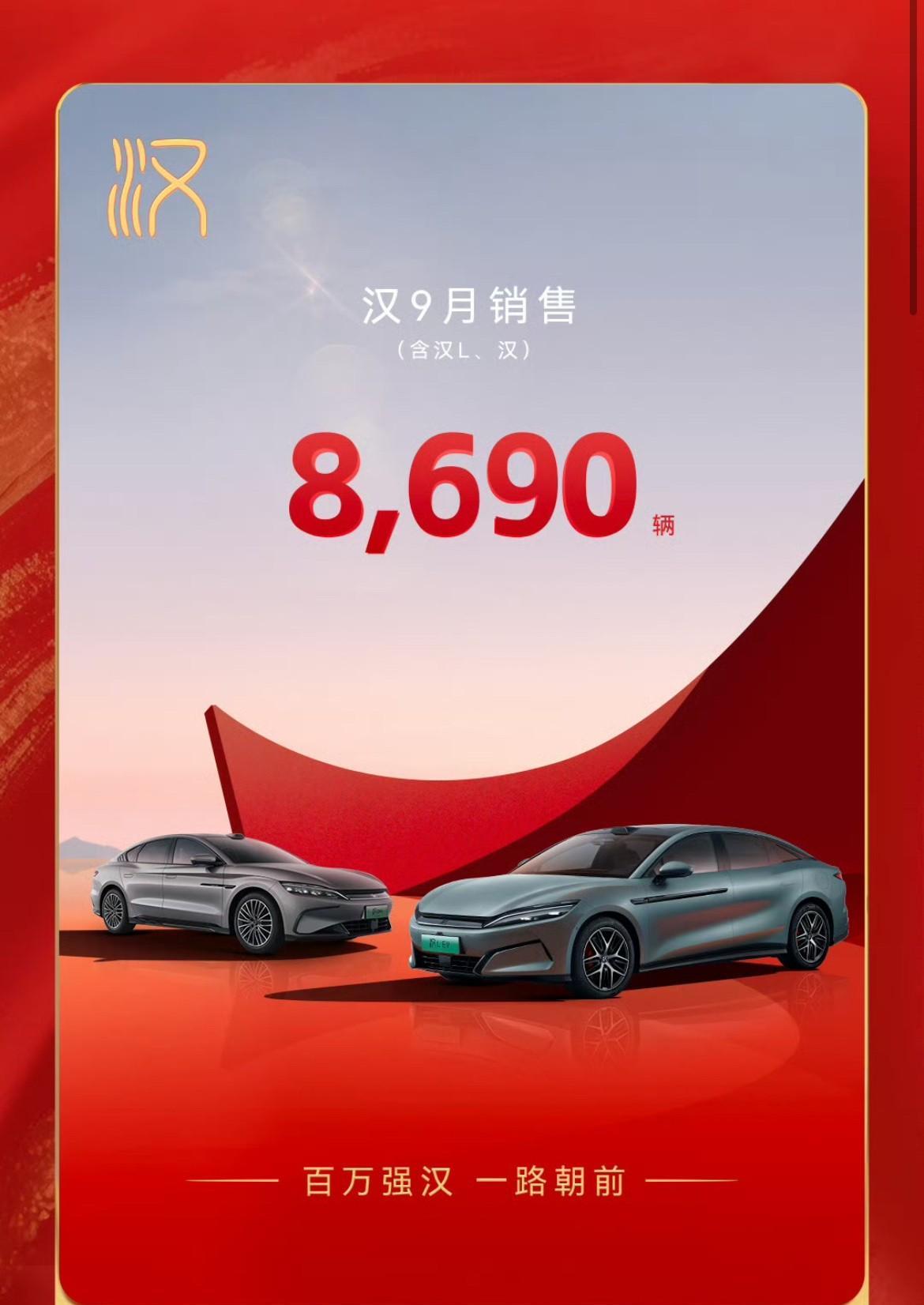 比亚迪汉就只有这么点销量了，厂家是怎么好意思细分出来宣传的啊？如果我是厂家，我