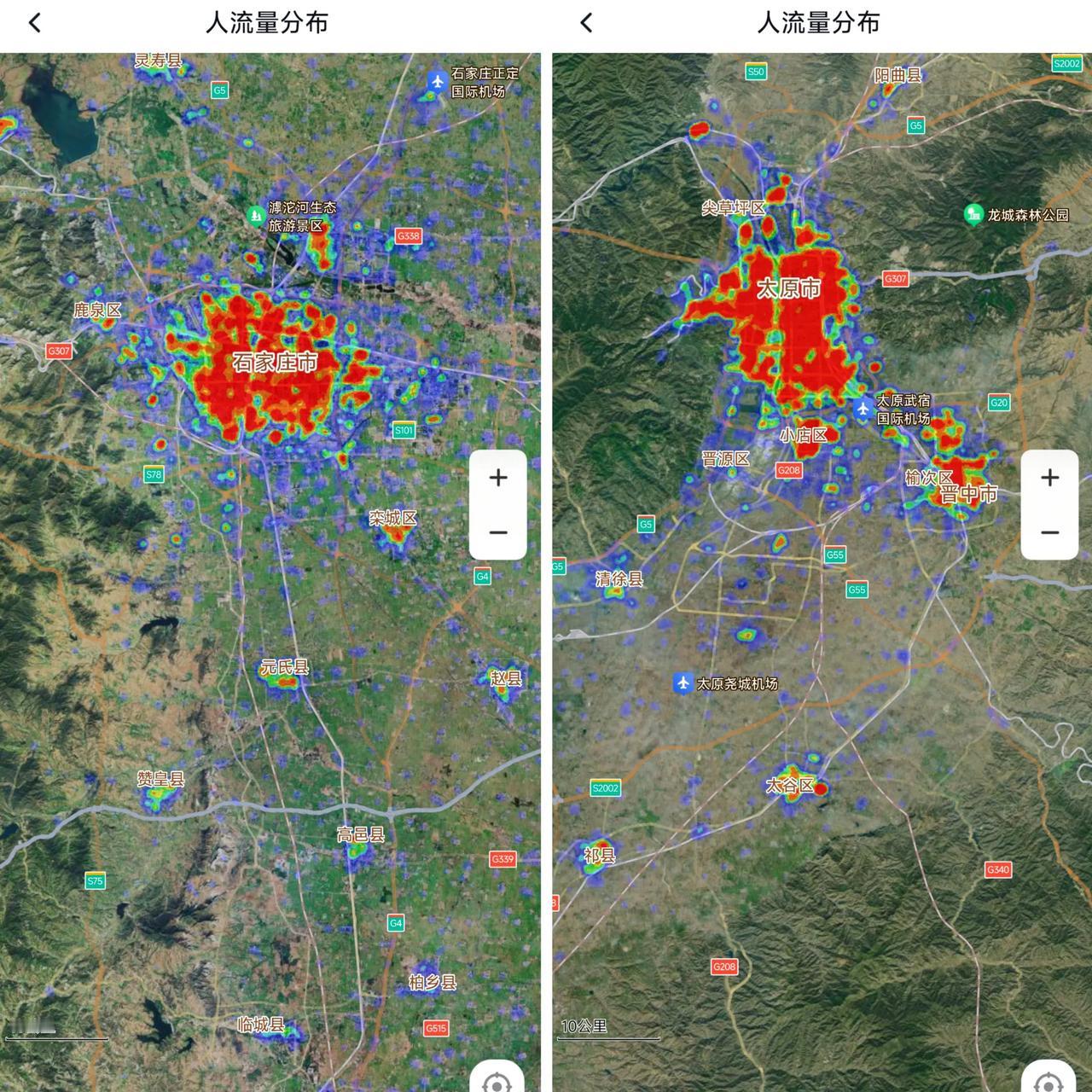 虽说太原全市仅有500多万人口，跟石家庄比起来人口总数少了近一半。可是观察人流量