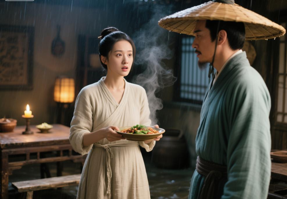 汉武帝夜宿一小吏家，见其妻貌美，便暗示小吏，小吏无奈说道：“陛下，臣妻昨夜染了重