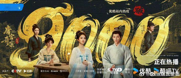 白鹿唐宫奇案数据榜单断层第一白鹿扛剧又扛商的能力白鹿唐宫奇案数据榜单断层第一，白