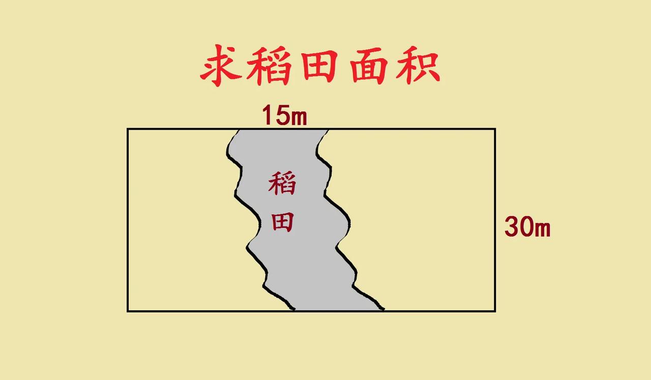 一道三年级求稻田面积的几何题，好多大学生家长都被难住啦！画面里，长方形中夹
