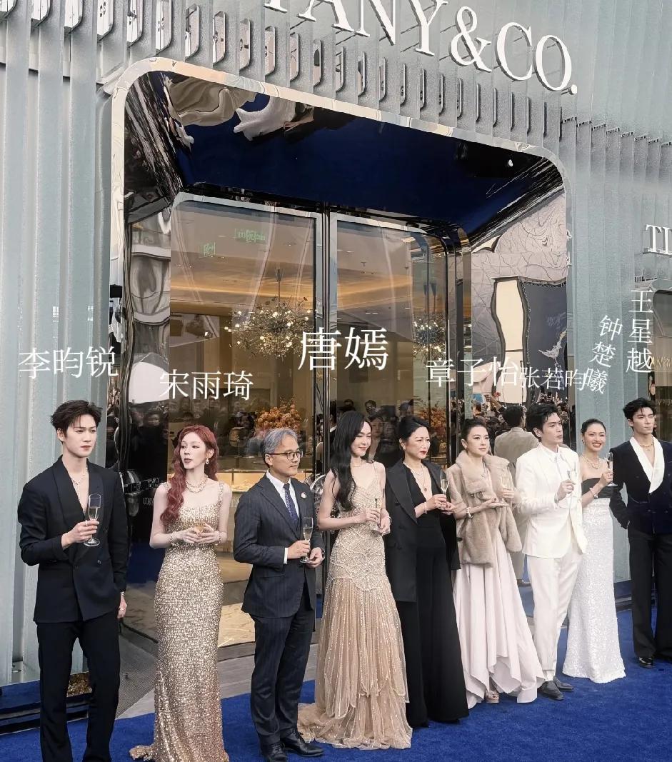 看了一圈，唐嫣在北京三里屯，代言这蒂芙尼活动真热闹，一众明星也美得各有千秋。你