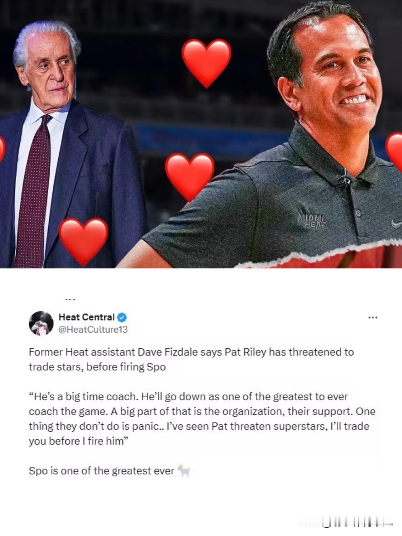 宁可交易詹姆斯，也不会解雇斯波斯特拉？前热火队助教戴夫-菲茲代尔在播客节目中透