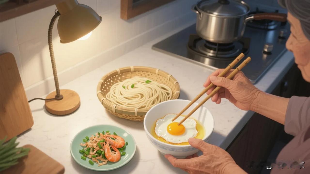 一碗面的和解因为带孩子的事，婆婆和小陈冷战了三天。那天小陈加班到深夜，推开