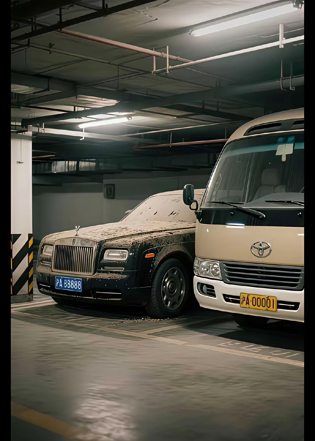 右边的车牌，左边的未必高攀的上​
