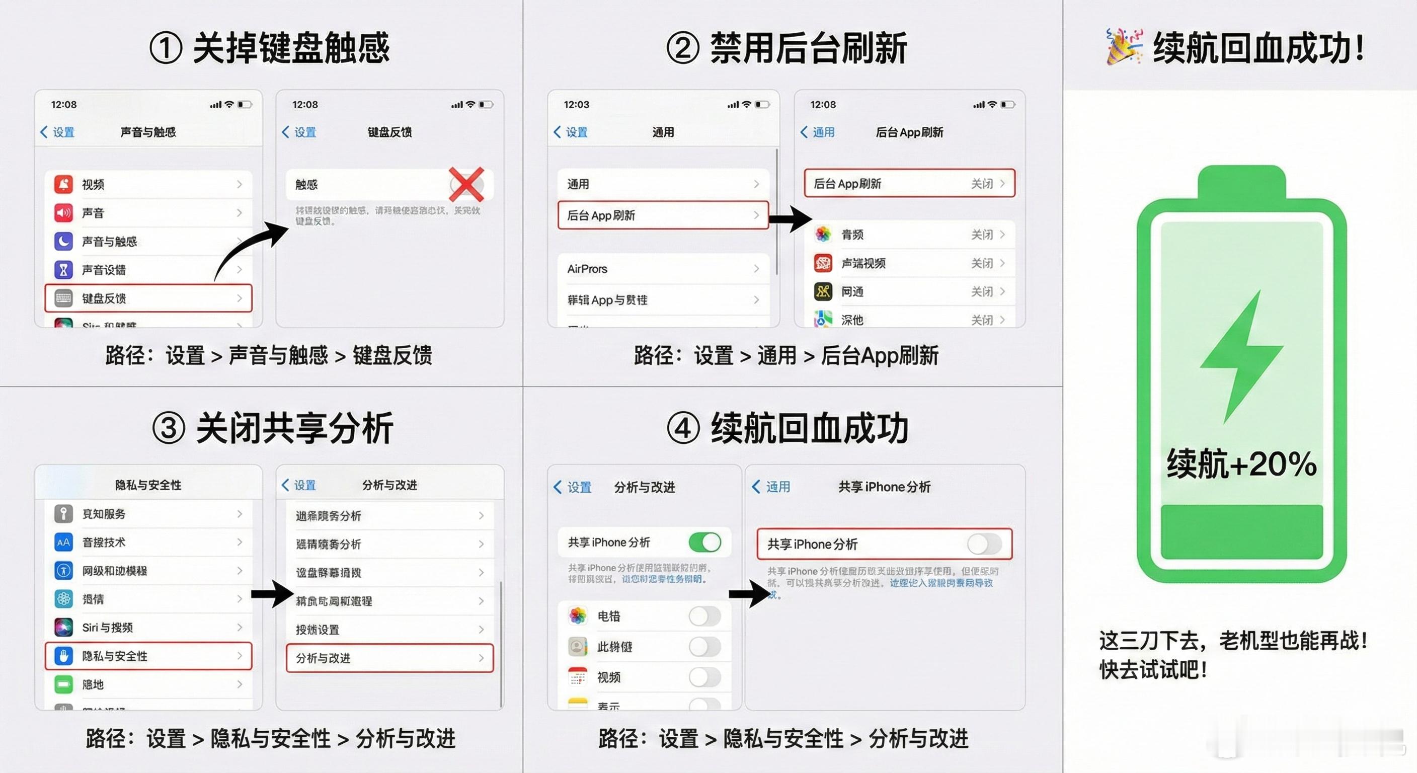 iPhone最费电的3个设置没必要有续航焦虑啊，没电了去充不就好了，担心电量不够