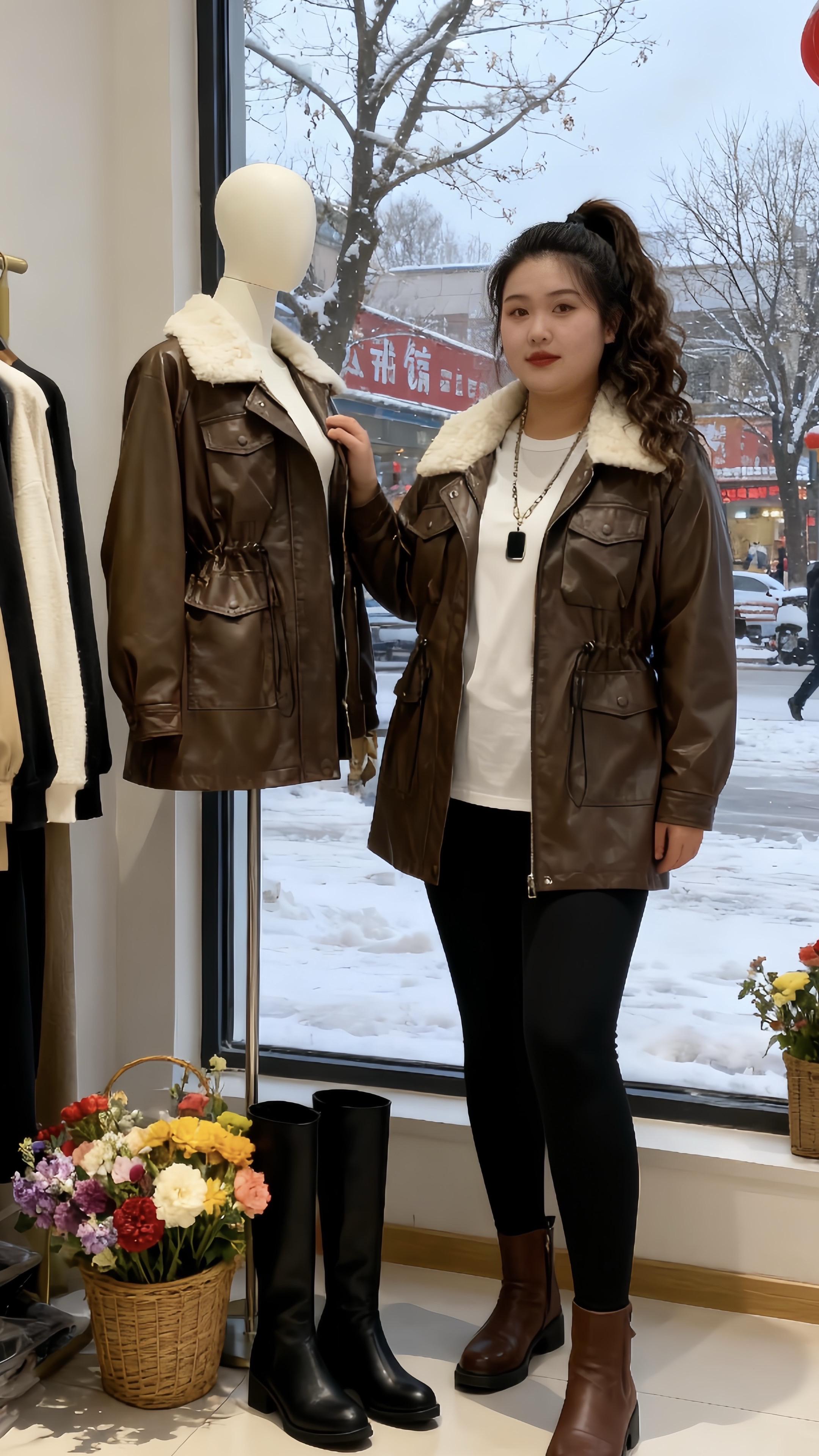 秋冬新款 保暖外套时尚潮流穿搭 秋冬穿搭测评大码女装