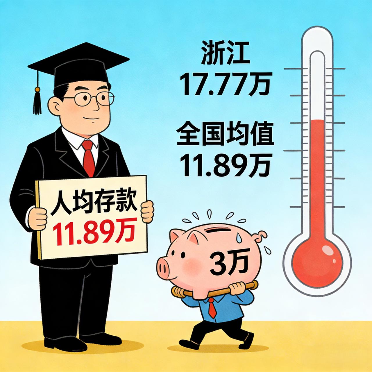 年末全国人均存款达11.89万，逼近12万关口，多省金融账单揭开全民储蓄