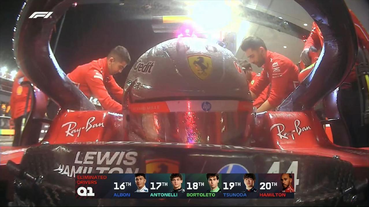 意外吗？雨战排位像大逃杀！汉密尔顿、阿尔本遭遇撞车……F1拉斯维加斯站Q1：拉