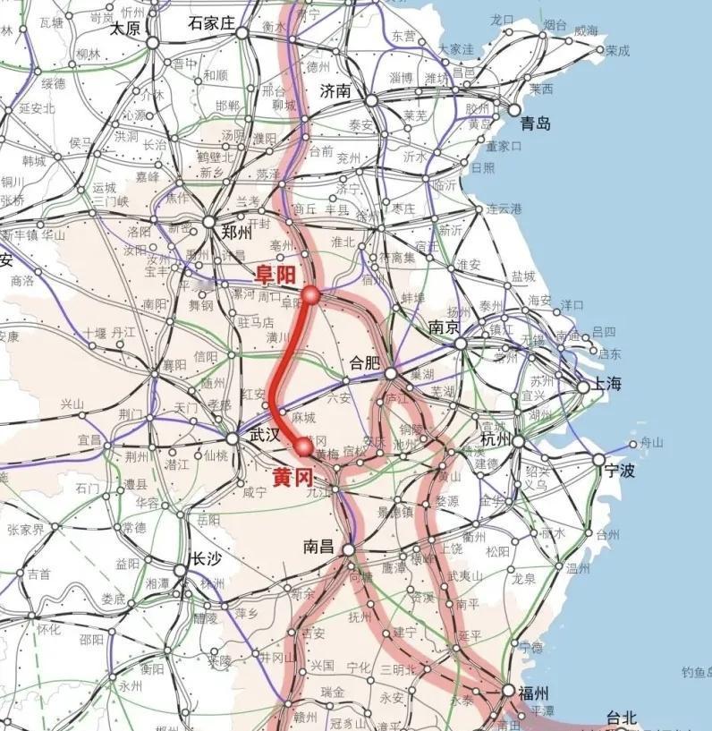 近日，新建京港高铁阜阳至黄冈铁路（湖北段）施工图审核招标公告正式发布，标志着这条