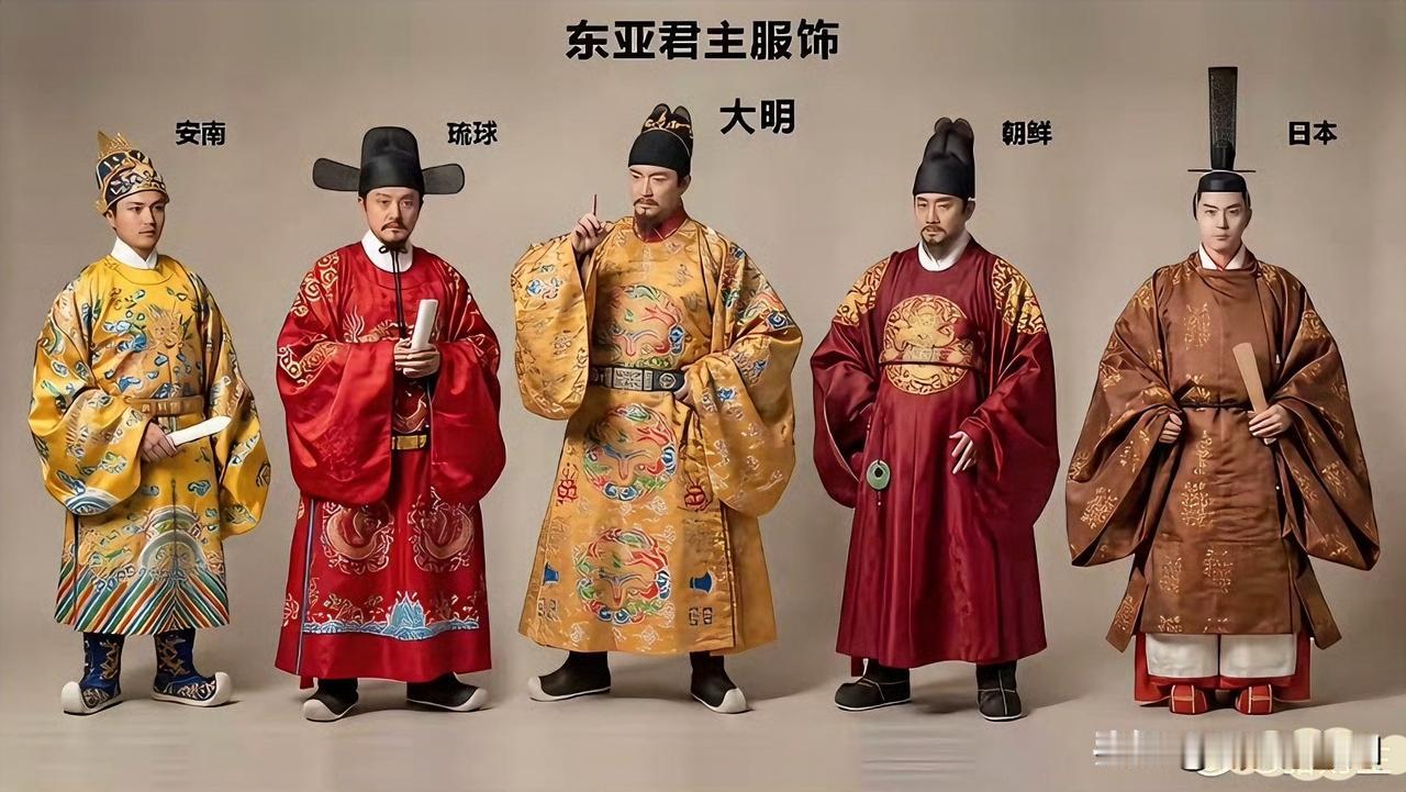 明朝通过送衣服，给各国排了个“座次”。朝鲜：赐给了最高规格的冕服（就是那种有