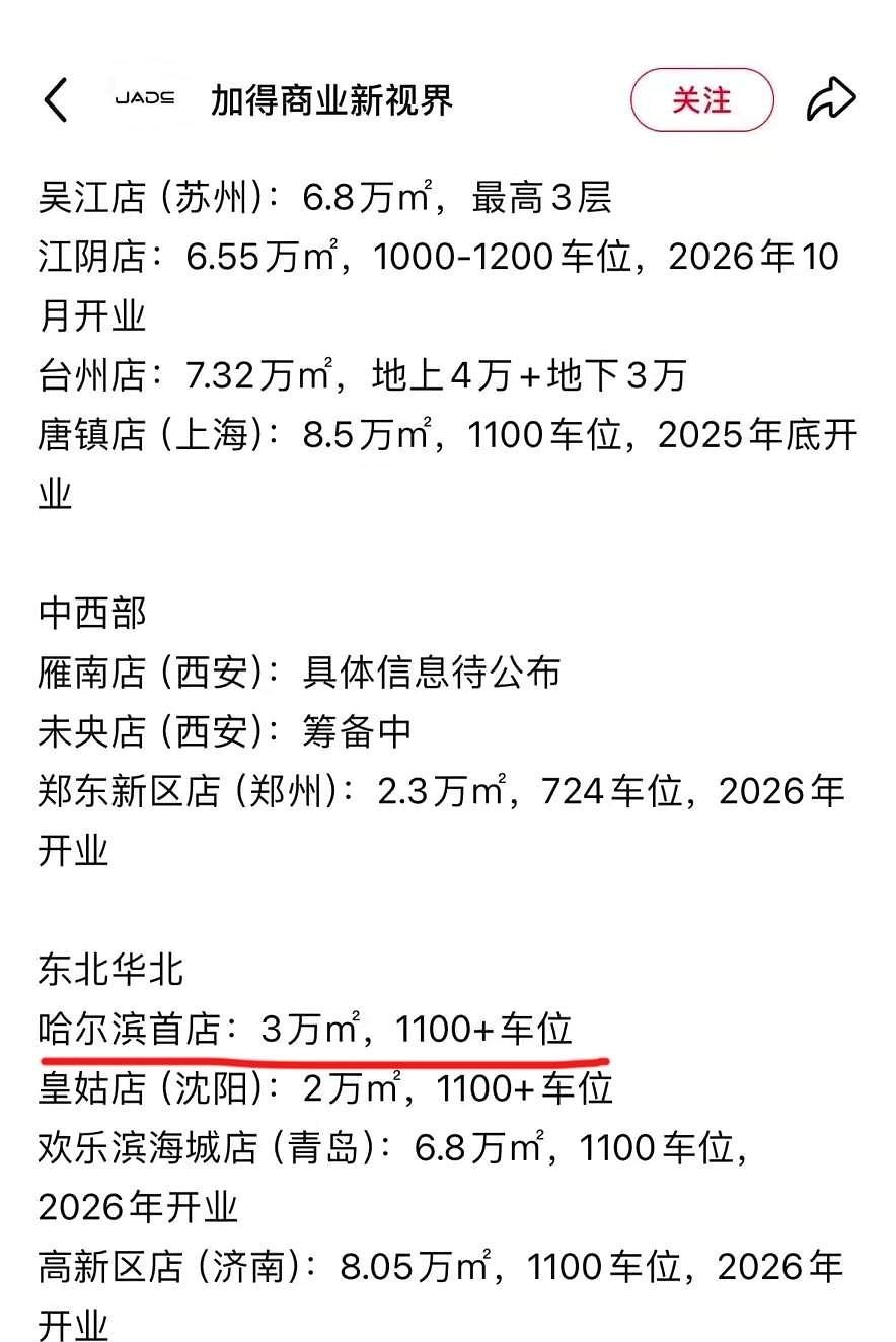 东北第4家山姆真的要来了！第4家山姆会员店就是哈尔滨的，哈尔滨山姆首店的面积达