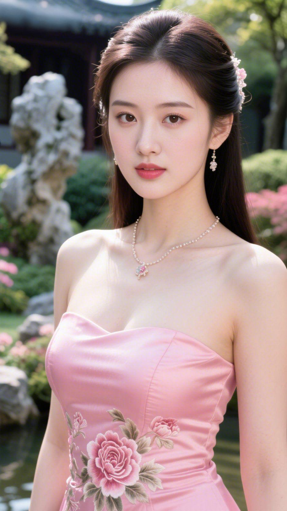 晴日游园晴光漫洒江南院，暖日初消晓雾轻飞檐翘角裁云影，黛瓦层叠护古庭奇