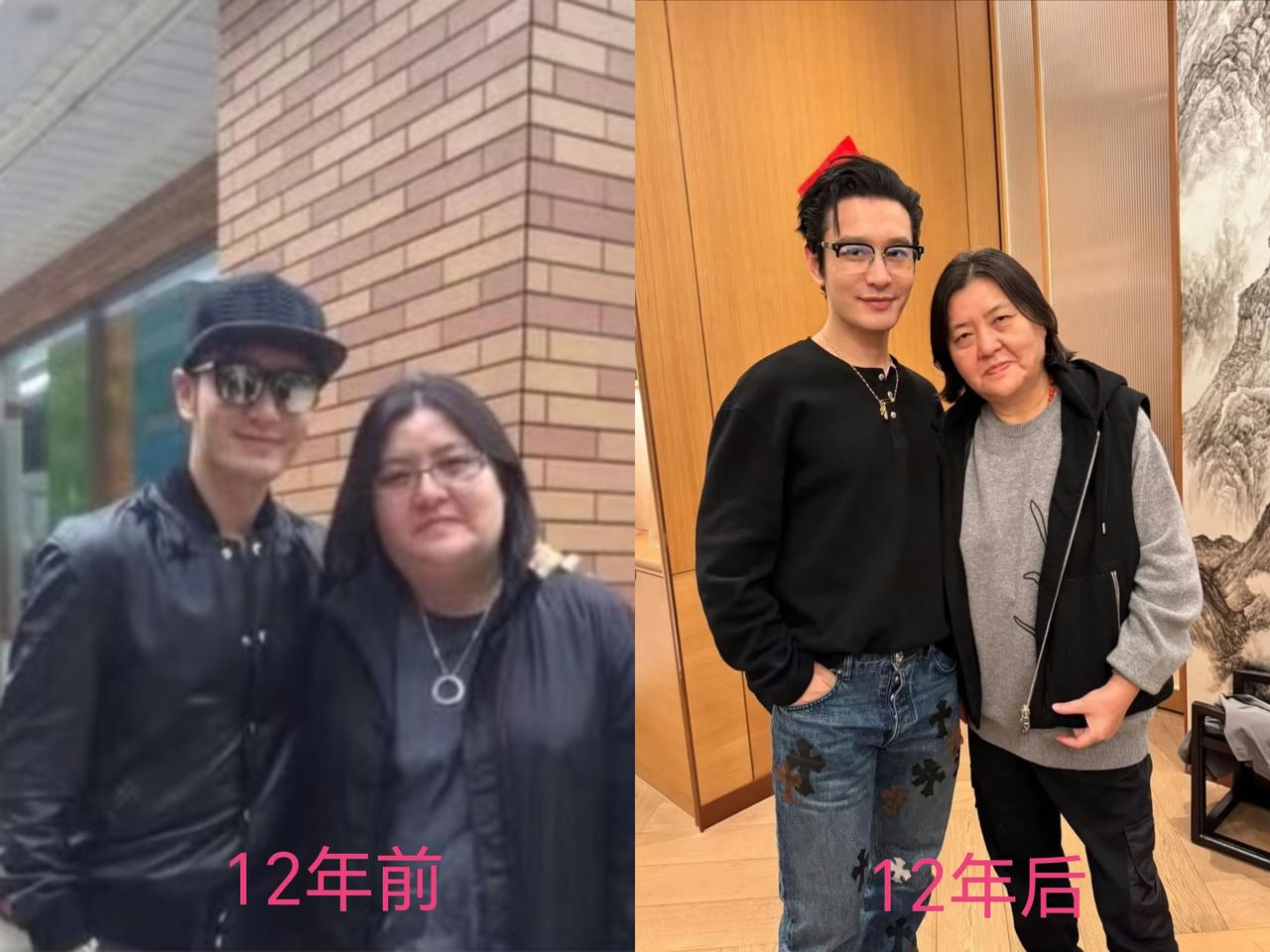 王牌经纪人宽姐晒与黄晓明的合影，并亲切的称呼黄晓明为亲爱的弟弟，同时还晒出一
