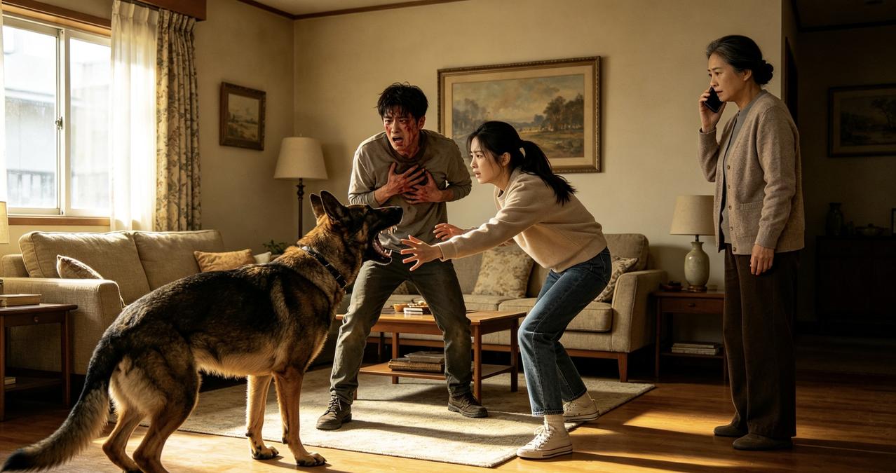 领养了1只退役军犬，22岁女儿第一次带男友回家，军犬突然狂吠不止，我不动声色悄悄