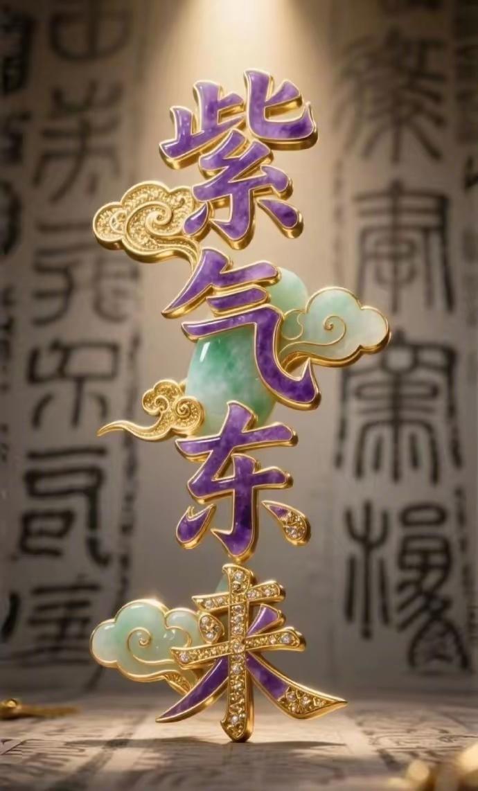 紫气东来，福运连连！