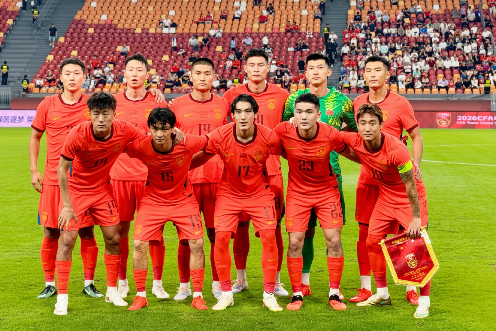 2026CFA中国之队·重庆国际足球邀请赛——中国vs马尔代夫，韦世豪、刘殿座、王子铭、杨明洋、韩鹏