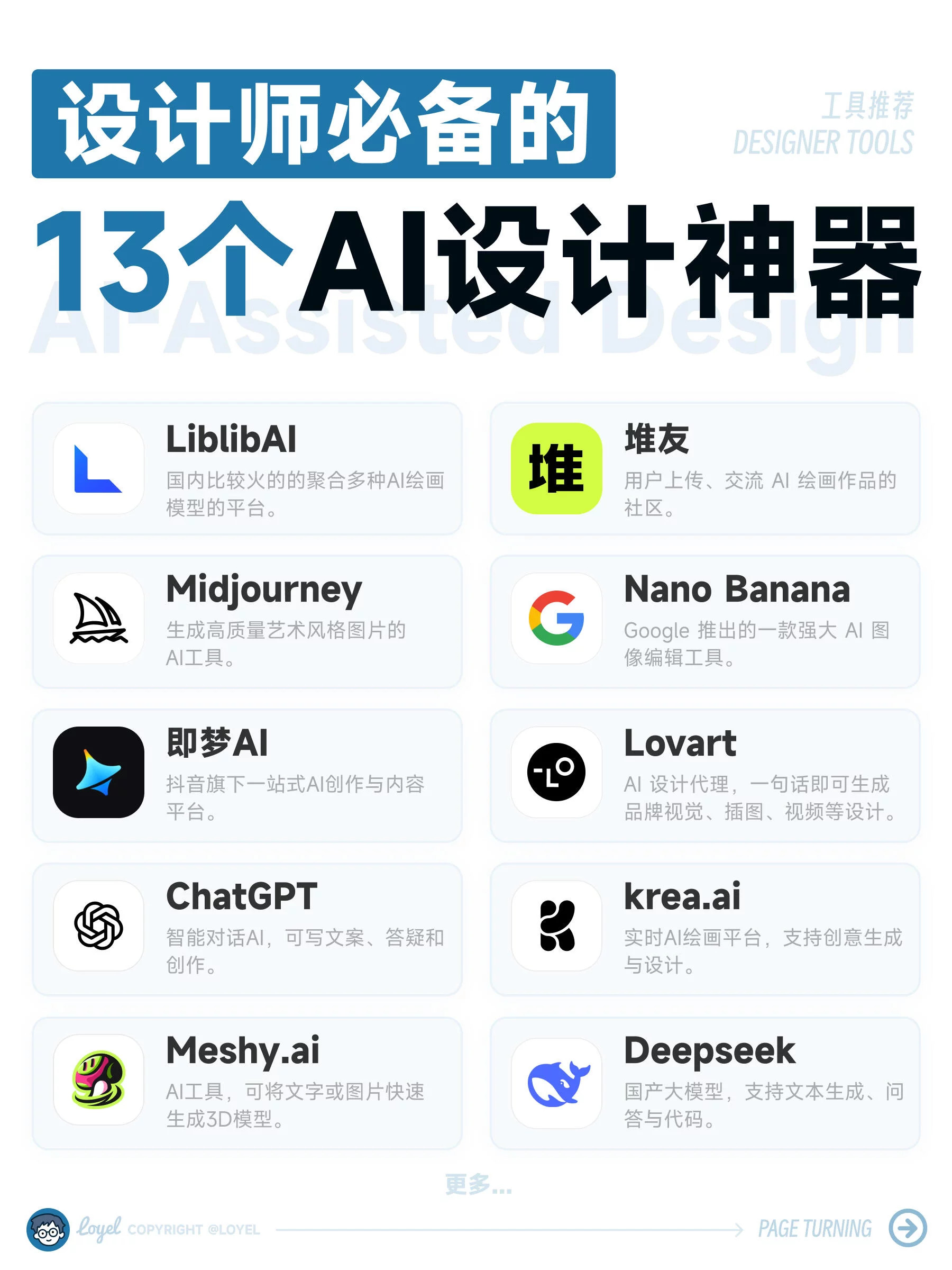 AI创造营这也是设计师的13个好伙伴，看看都认识了吗？​​​