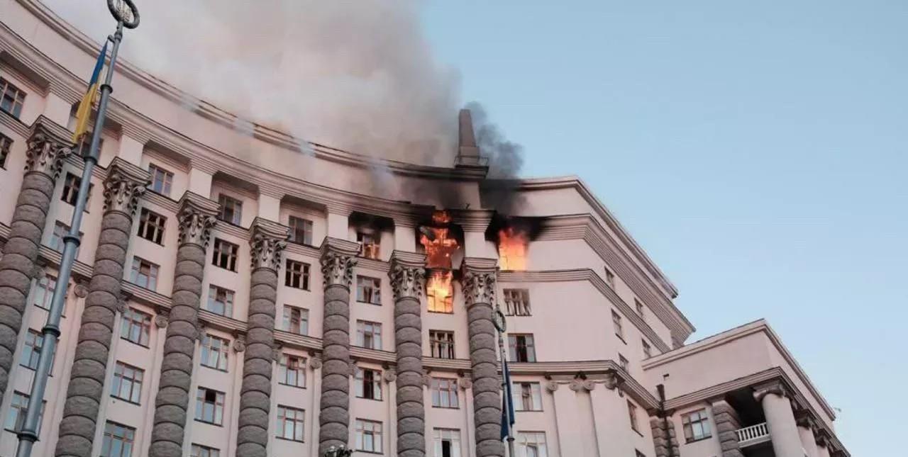 突发！俄军对乌克兰首都基辅市政府大楼及外国雇佣兵所在建筑群进行大规模打击！202