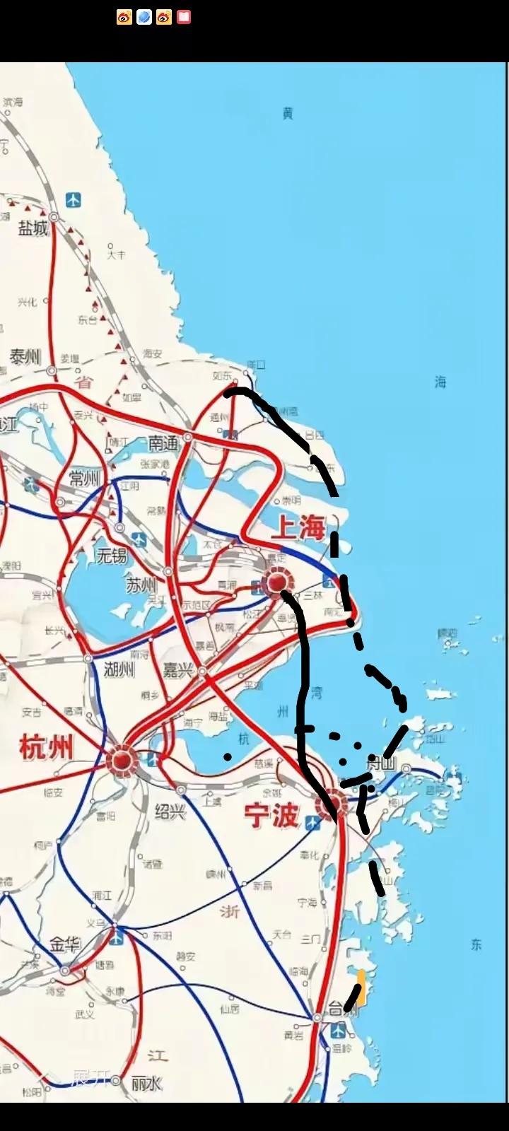 浙江宁波慈溪前湾新区至台州三门湾三层高架“叫宁波大道”三层双用高铁半个小时，杭州
