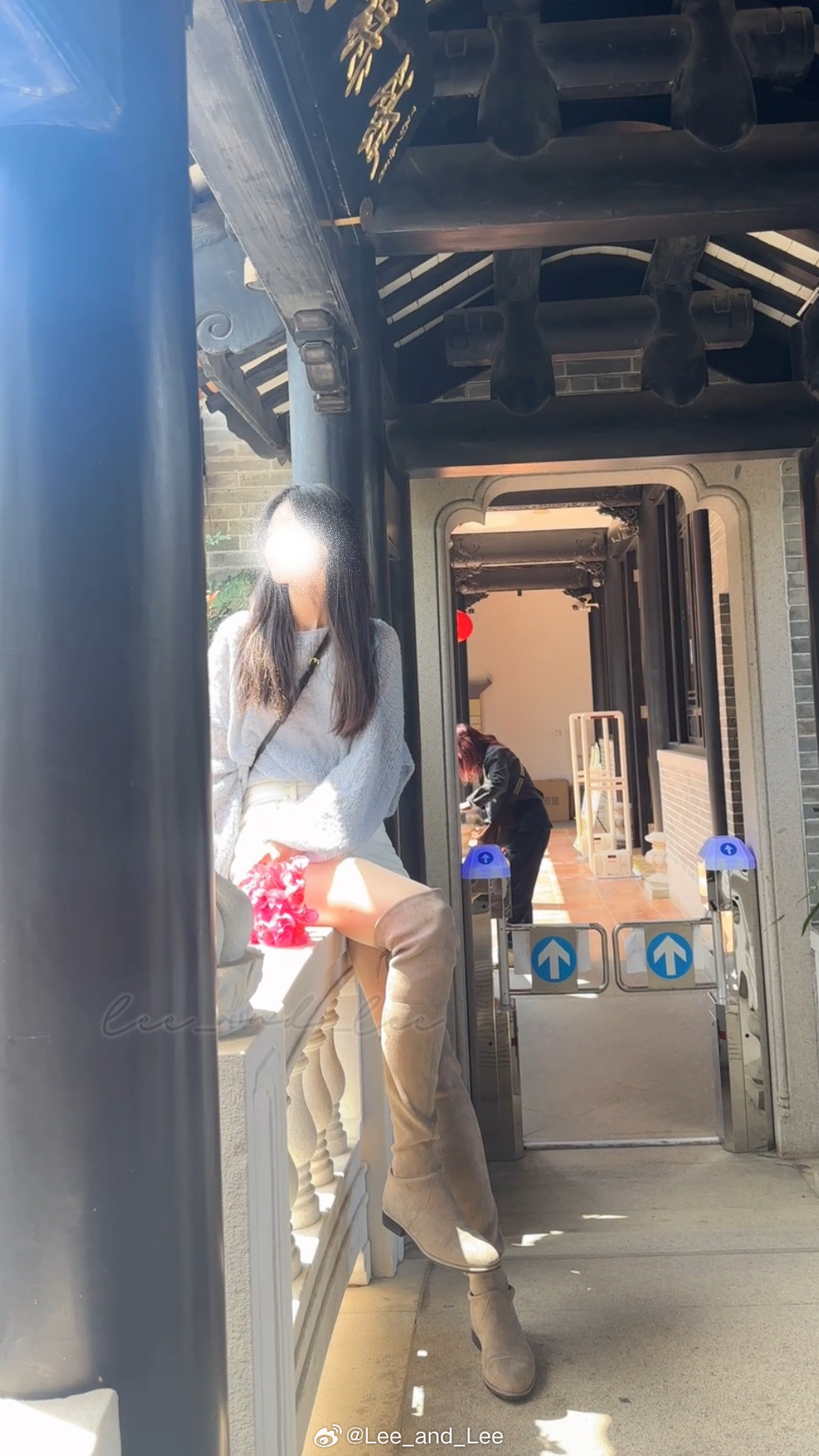 喜欢这里的天气可以穿薄袜子穿长靴～涞觅润丝ootd今天穿什么广州·永庆坊