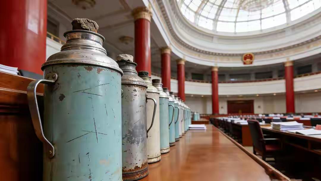 这是2026年“两会期间”人民大会堂使用的暖瓶，我们为他们点个赞。