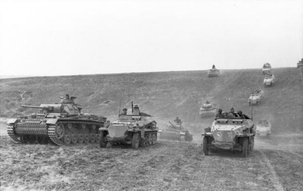 1942年6月21日在俄罗斯南部运动的德国国防军第24装甲师
