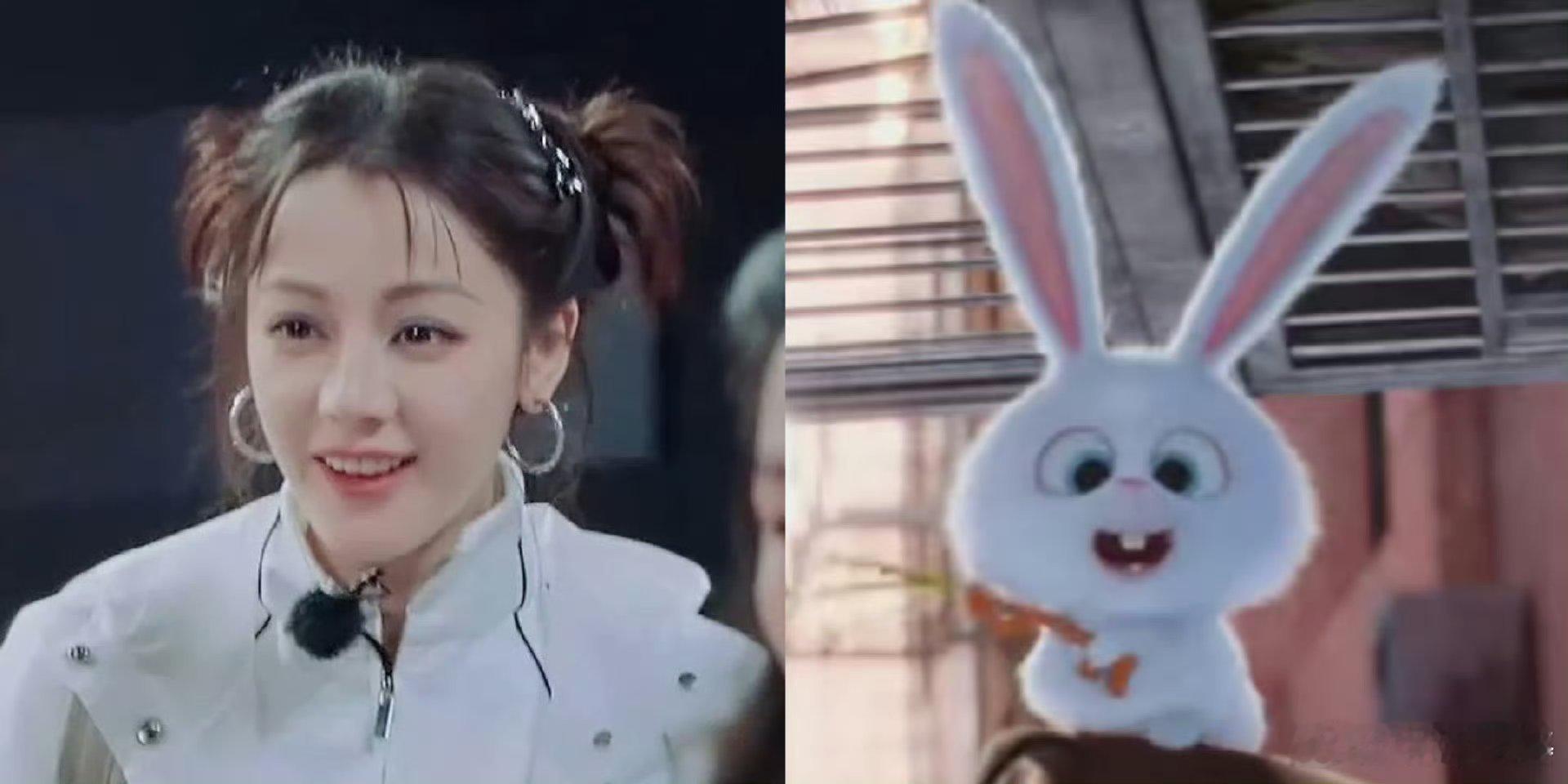 被兔塑的迪丽热巴萌化了!🐰小兔叽造型太可爱，连兔牙都神似兔老大～简直是天才创意