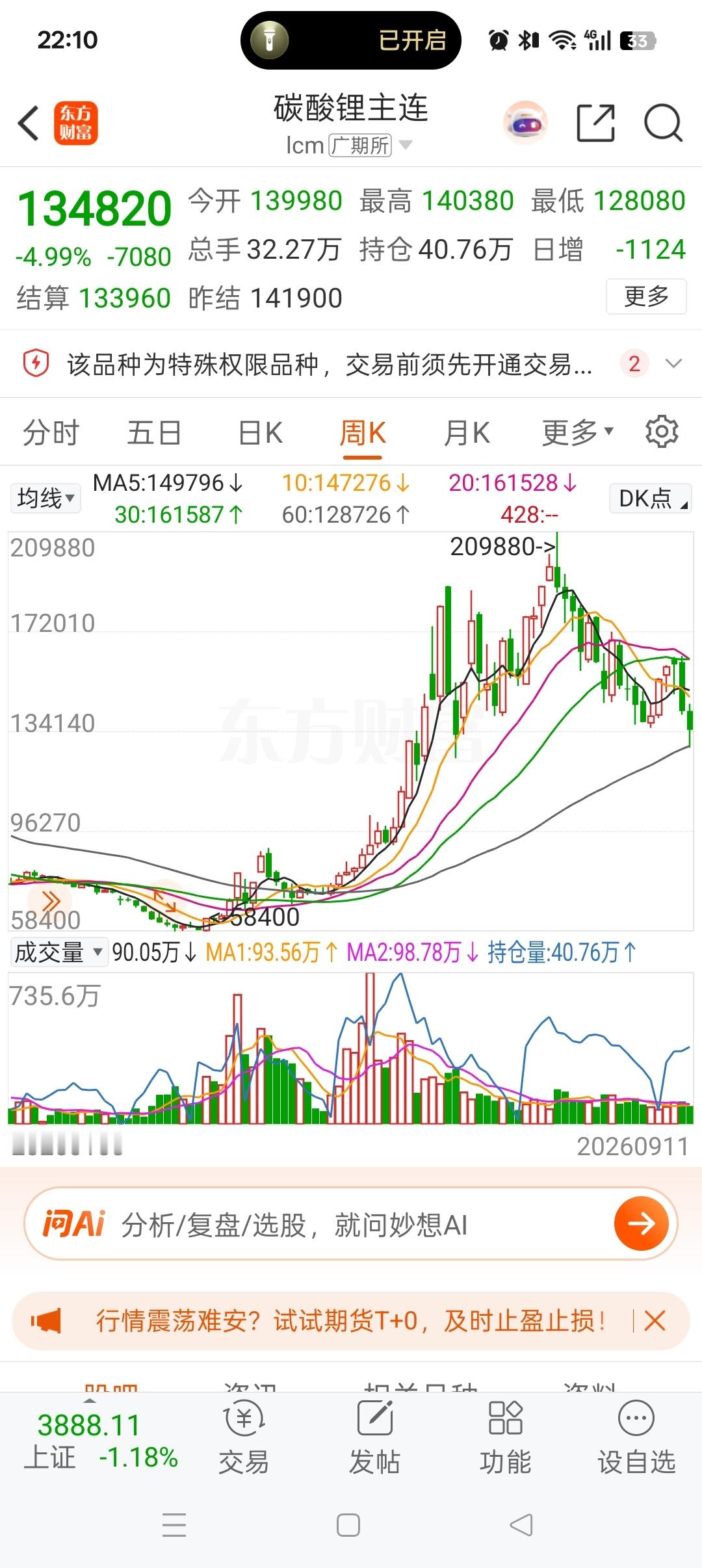 黑色石油又9元一升了，白色石油又吓死人了！碳酸锂锂矿秋天来了，冬天还会远